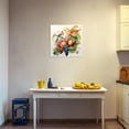 thumbnail image 2 of ZHONGYUTONG Fruit Canvas Wall Art Colorful Tropical Fruit Pictures Wall Decor Watercolor Painting for Kitchen Dining Room Framed (16.00" x 16.00"), 2 of 4