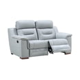 thumbnail image 2 of HomeRoots 343910 67 x 41 x 41 in. Modern Gray Leather Loveseat, 2 of 2