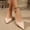 Beige, variant on Women's Plus Size Pointed Toe Closed Toe Sandals, Elegant Fashion Design, Comfortable Trendy Daily Summer Dressy Shoes White 38