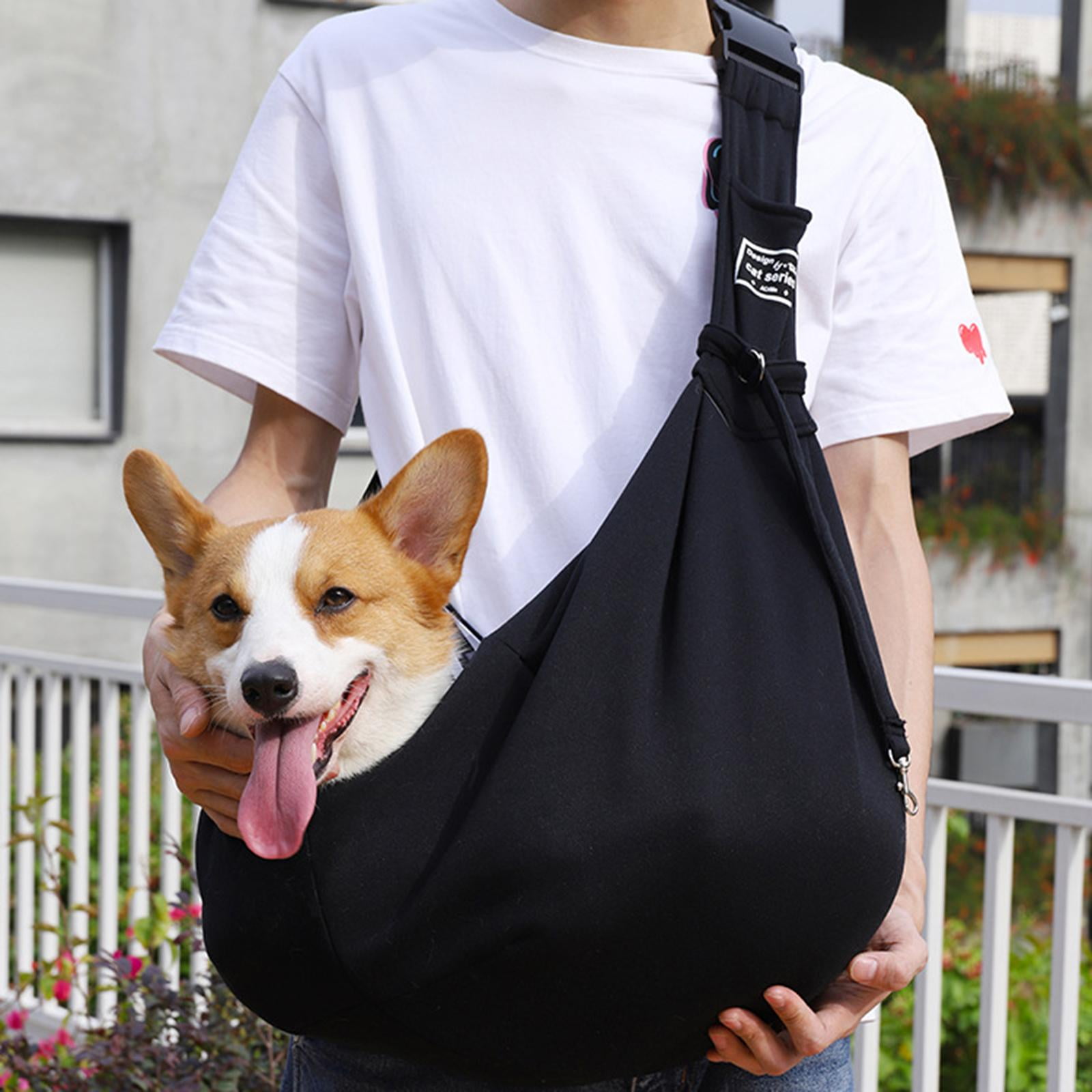 Breathable Pet Carrier Medium Large cat and dog Tote Walking Black
