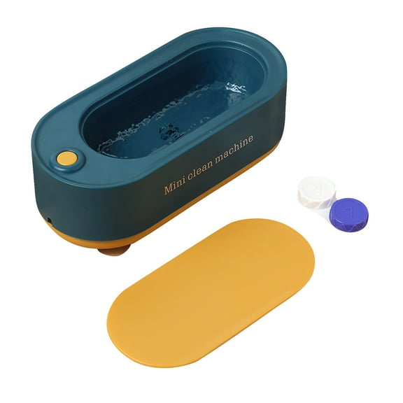 Compact Ultrasonic Jewelry Cleaner - High-Frequency Vibration Cleaning Box for Glasses, Jewelry, Makeup Brushes
