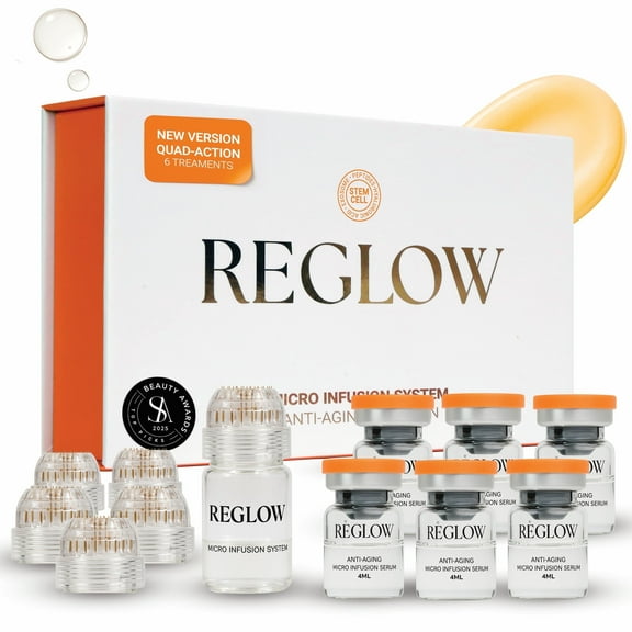 ReGlow Micro Infusion System with Quadra Action Serum for Radiance and Hydrated Smooth Skin, 3 Month Supply