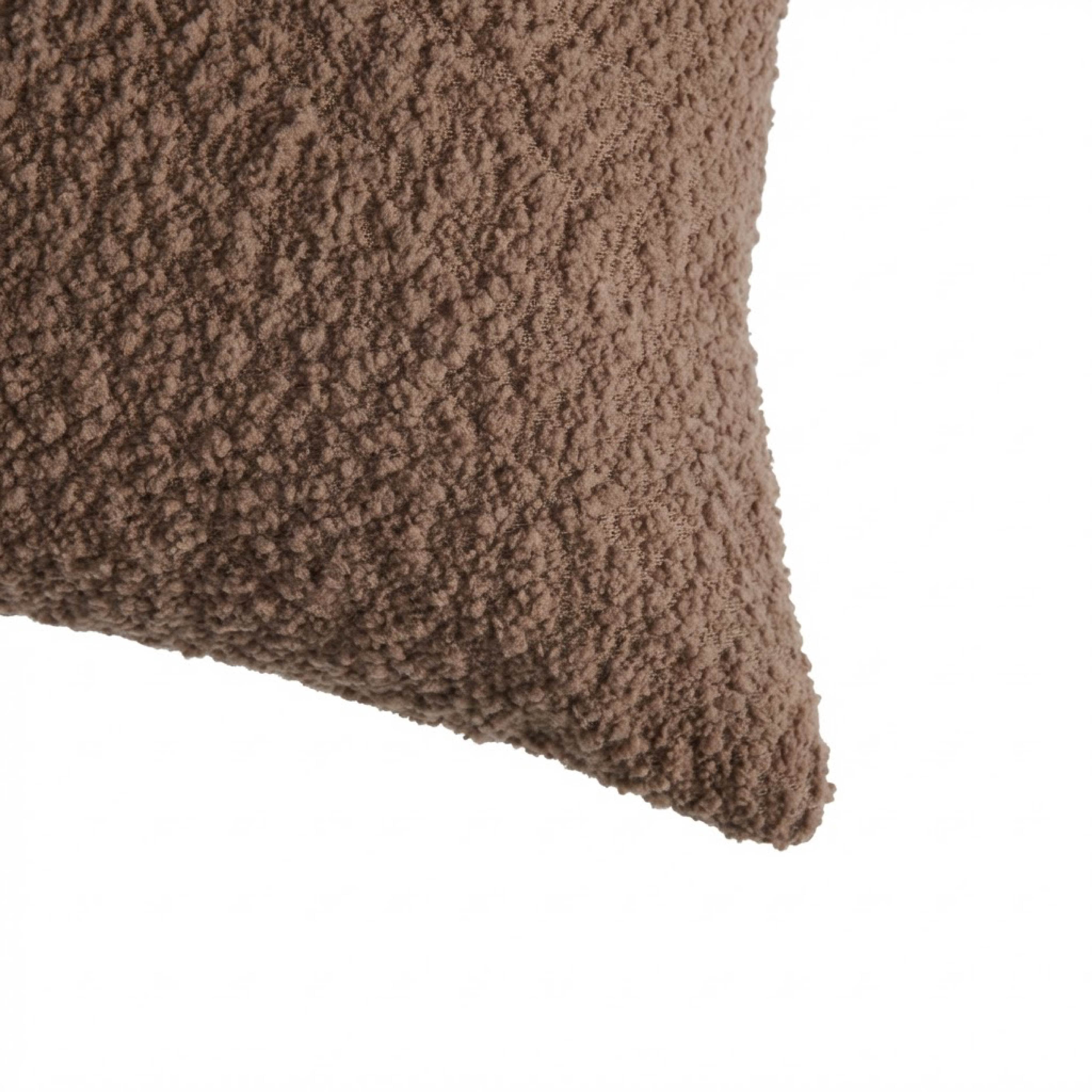 Mainstays 18"x18" Boucle Decorative Throw Pillow Cover- 2Pk- Warm Browny