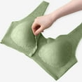 thumbnail image 4 of YWDJ Comfort Bras for Women Front Closure Comfy Bras No Wires Lounge Bras Wide Strap Full Coverage Push up Wrap Comfortable Bras Padded Plus Size Comfy Bras Solid Bras Green XL, 4 of 7