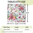 thumbnail image 2 of Flower Print Elastic Fitted Tablecloth - Watercolor Flowers Pattern Square Table Cover, Windproof Snug Fit Outdoor Picnic Table Protector, Washable Cute flowers Design (34x34 Inches), 2 of 6