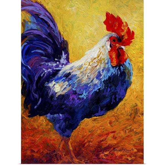 Great BIG Canvas | Rolled Marion Rose Poster Print entitled Rooster Indy