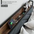 thumbnail image 5 of BROADFASHION Queen Size Bed Frame with USB Ports, Platform Bed Frame with Storage Headboard, Solid Wood Slats Support, No Box Spring Needed, Noise-Free, Light Gray, 5 of 7