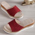 thumbnail image 4 of Samickarr Summer Slippers For Women Indoor And Outdoor Wide Womens Summer Fashion Casual Slippers Open Toe Thick Bottom Flax Slippers, 4 of 4