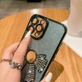 thumbnail image 3 of for iPhone 12 Pro Max Case Women Cute Bowknot Glitter Rhinestone Bling Plating Bumper Luxury Women Girl Phone Case,[Camera Lens Protection] Shine Diamond Case for iPhone 12 Pro Max Cover, Silver, 3 of 7