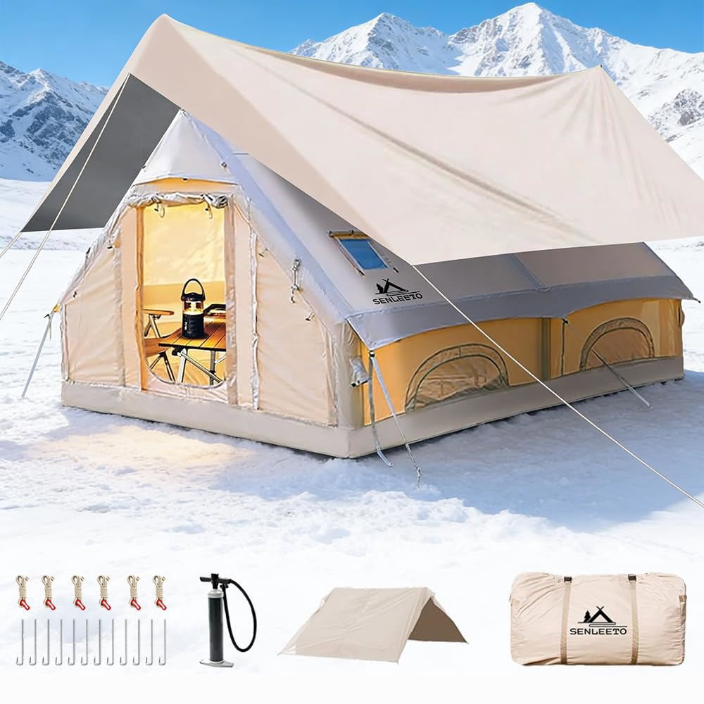 8-10 Person 420D Oxford Tent + Canopy