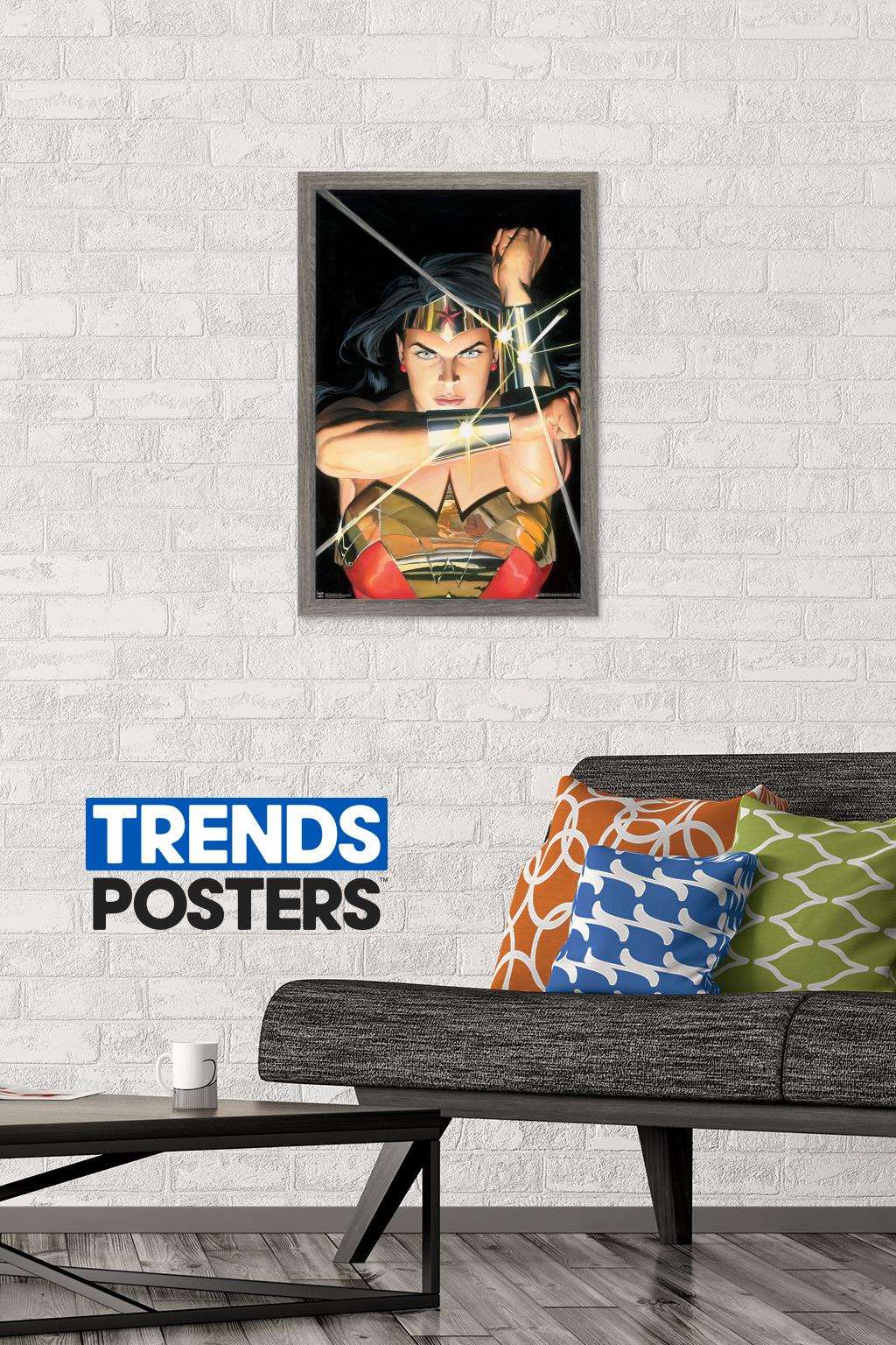 DC Comics - Wonder Woman - Alex Ross Portrait Wall Poster, 14.725" x 22.375", Framed