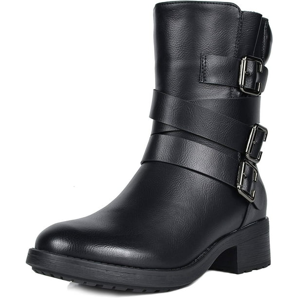womens mid calf boots with heel