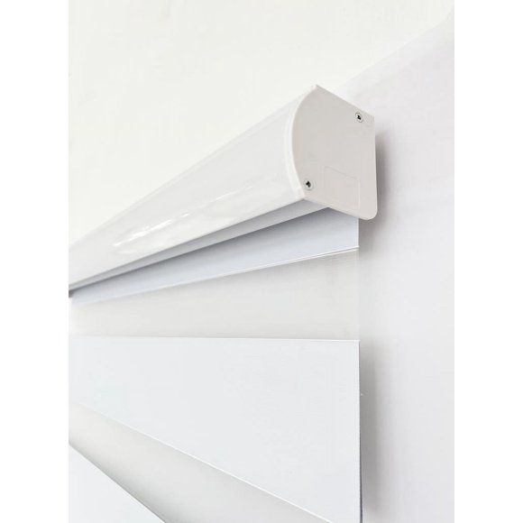Holly Stone Blackout Cordless Zebra Roller Blinds, Day and Night Room Darkening Blinds, White 22"W x 84"L