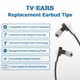 thumbnail image 2 of Puntas para Auriculares TV Ears Reemplazo 4 Pares Gris, 2 of 7