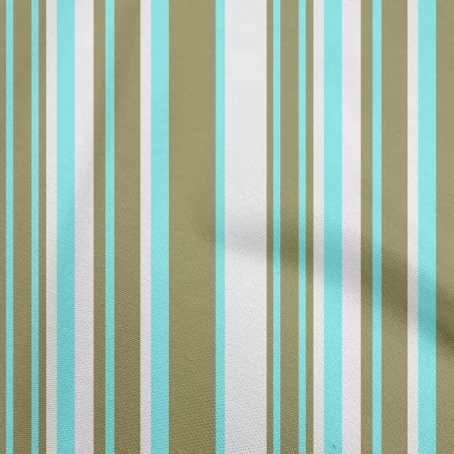 oneOone Cotton Poplin Twill Olive Green Fabric Stripes Craft Projects Decor Fabric Printed By The Yard 56 Inch Wide-EQ