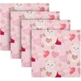 thumbnail image 5 of Coolnut Loving Heart Cartoon Cute Bear Cloth Napkins Set of 6, Jacquard Printed Washable Table Napkins for Valentines, Weddings, Dinners Parties Home Decor, 20 x 20 Inch Washcloth Gift, 5 of 7