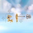 thumbnail image 6 of Limerencia Titanium Screw-on Earrings, Hypoallergenic, Puppy Shaped Studs for Women and Men with Sensitive Ears, 6 of 7