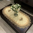 thumbnail image 1 of CHUANK Embroidered Lace Table Runner  Coffee Table Runner Placemat Nightstand Dresser Scarf Table Centerpiece Doily, 1 of 2