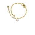 thumbnail image 2 of Delight Jewelry Silvertone Cat with Yarn Gold-tone Paw Infinity Link Chain Bracelet, 6"+2" Extender, 2 of 3