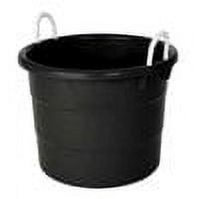 Zoro Select Storage Tub with Rope Handles, 18 Gallon, Black