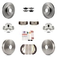 thumbnail image 1 of Transit Auto Front Rear Disc Brake Caliper Rotors Drums Semi-Metallic Pads Shoes Wheel Cylinders and Hardware Kit (11Pc) for Car Ford Escape Mazda Tribute Mercury Mariner KC8-100922S, 1 of 2