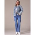 thumbnail image 7 of DARING DIVA Women's Button Down Cargo Denim Western Outfits S Gray Blue, 7 of 7