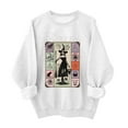 thumbnail image 3 of VKOYWKM Oversized Sweatshirts Women Halloween Sweatshirt Funny Witch Crew Neck Sweatshirt Long Sleeve Pullover Tops Vintage Spooky Graphic Sweatshirts, 3 of 5
