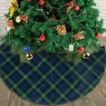thumbnail image 3 of 36 48 Inch Clan Gordon Blue and Green Scottish Tartan Traditional Christmas Tree Skirt Rustic Xmas Tree Holiday Decorations, 3 of 4