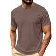 thumbnail image 7 of T Shirts for Man, Mens Solid Color T Shirts Short Sleeve Lightweight Crew Neck Soft Fitted T-Shirt Casual Summer Classic Basic Tee Tops Coffee XXL, 7 of 7