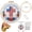 A, variant on US 250th Anniversary Cross Stitch Kit, USA 250th Anniversary Embroidery Kit for Adults Beginner, 1776-2026 Flag Bell Eagle Pattern with 6 Hoop,Threads,Needles, Complete Craft Set for Wall DecorC