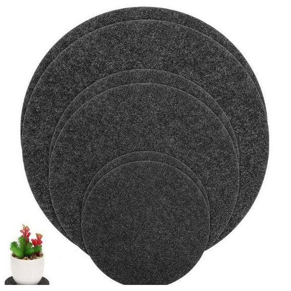 MRLESS 20pcs Plant Coasters Round Felt Coaster Mat Absorbent Plant Pot Saucers Indoor Plants Mat Floor Protector Planter Bottom Mat