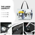 thumbnail image 3 of Large Beach Bags Water-resistant Sandproof - Happy Father's Day Cute Beach Tote Bags for Women with Zipper, 3 of 6
