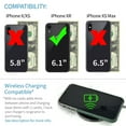 thumbnail image 5 of Dockem Wallet Case for iPhone XR; Built-in Metal Plate, 2 Credit Card Slots, Luxe M2, Green/Grey, 5 of 9