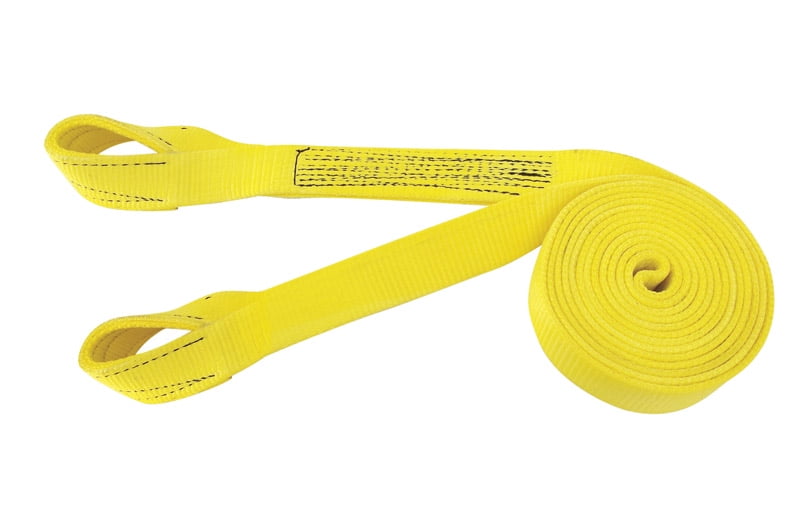 Pro Grip Recovery Strap With Loops 2" W, 20ft. L 15000 Lb. Nylon Yellow