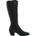 thumbnail image 2 of Sam Edelman Womens Tamea Leather Square Toe Knee-High Boots Black 8 Medium (B,M), 2 of 5