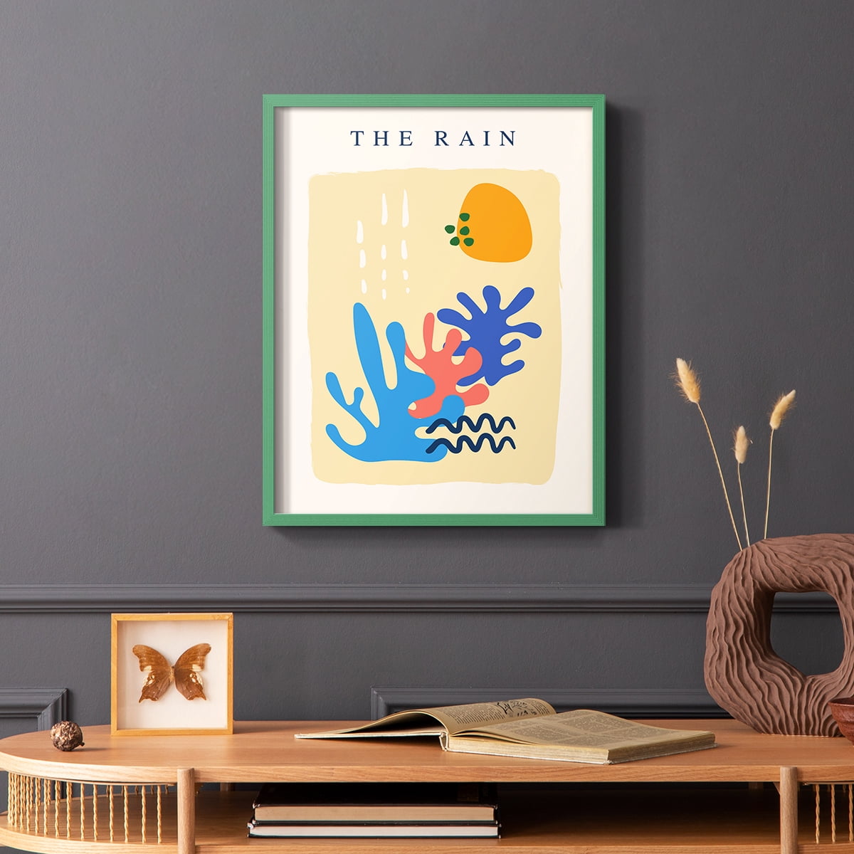 Matisse CDLXIV in Green Solid Wood Framed Print No Nail Hanging