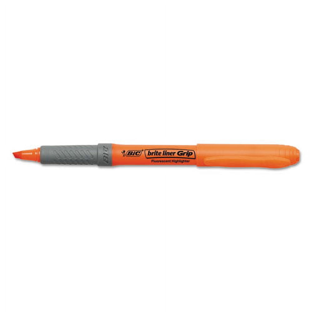 Brite Liner Grip Pocket Highlighter, Assorted Ink Colors, Chisel Tip, Assorted Barrel Colors, 5/set | Bundle of 10 Sets