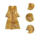thumbnail image 6 of yotijay Women Dress Bohemian Beach Vacation Dress for Beachwear Holidays Commuting Daily Yellow, 6 of 9