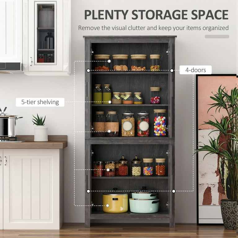 Floor-standing Kitchen Storage Cabinet With Door Gap Storage
