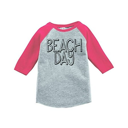 

Custom Party Shop Beach Day Summer Raglan Tee Pink