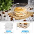 thumbnail image 5 of [500 ct] Karat 6" x 6" Clear Clamshell Takeout Containers, Hinged Food Boxes, PET, 5 of 11