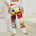 thumbnail image 3 of Christmas Duck Lights Decor Winter Female Pants Flannel High Waist Women Pants Lady Warm Straight Leg Plush Trousers, 3 of 7
