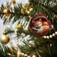 thumbnail image 2 of Forest Animal Acorn Ornaments 2D, Flat Detailed Woodland Creature Figurines in Acorn Shell, Hanging Christmas Tree Ornaments, Unique Animal Lover Gift Idea, Christmas Decor(Fox), 2 of 6