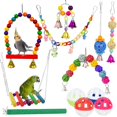 thumbnail image 1 of Parrot Swing Bell Hanging Bird Cage Perch Toys Bird Toys Set R1F8 U7V1, 1 of 1