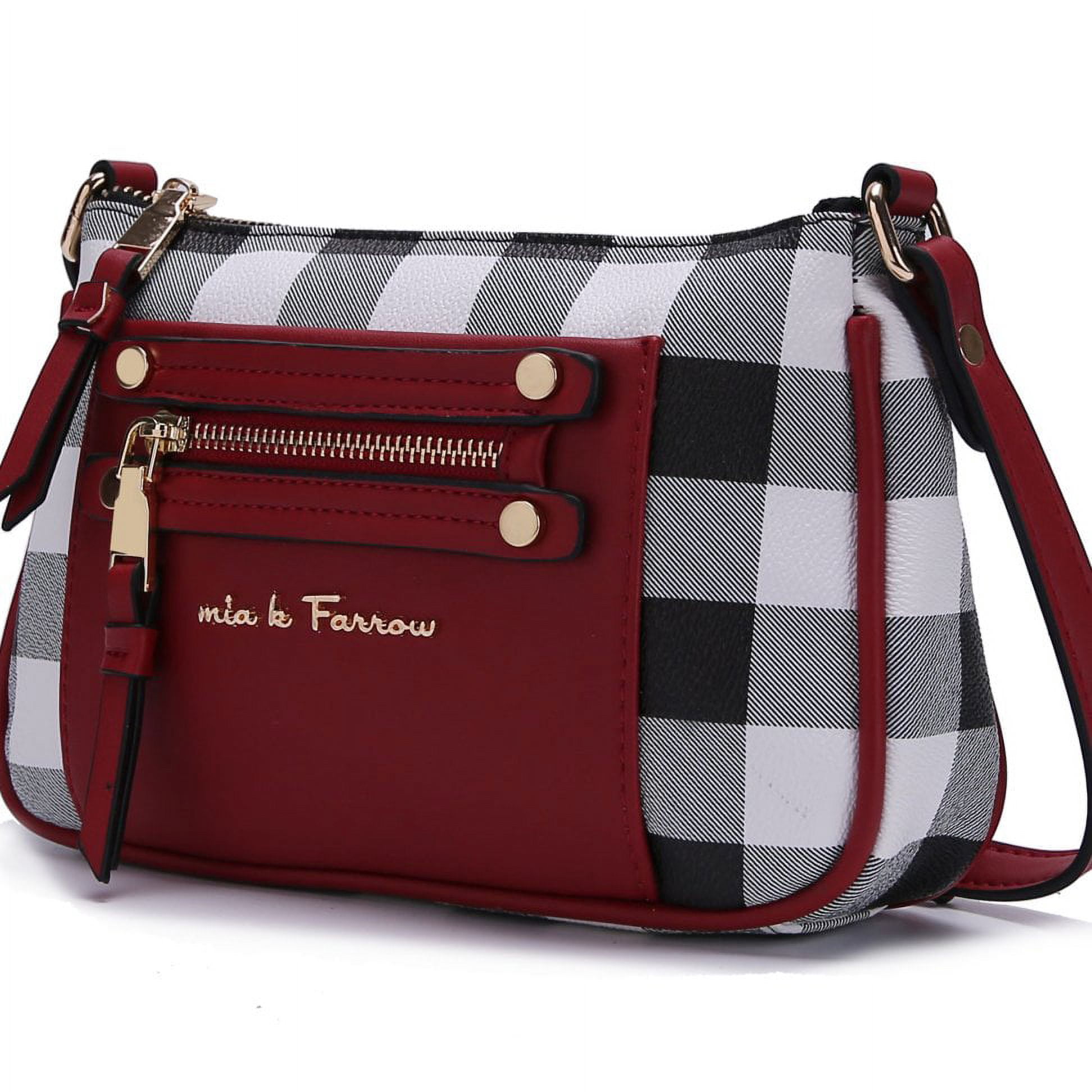 MKF Collection Elliana Checkered Crossbody Bag by Mia K. Farrow