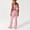 Pink(Tank Top+Pants), variant on PISONIC Women's Two Piece Outfit Lace Trim Top and Shorts Set 2 Piece Lounge Sets Gym Yoga Athletic Clothes