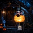 thumbnail image 2 of Halloween Pumpkin LED Light Up Candy Bucket With Handle, Glowing Paper Pumpkin Pail For Halloween Party Decoration, Portable Candy Bag Home Yard Holiday Festival Decor, 2 of 7