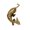 Gold Pendant Only, variant on Men's Stainless Steel Koi Fish Pendant Necklace Chinese Carp Amulet Lucky Pendant Silver Pendant with Chain