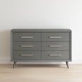 thumbnail image 5 of Child Craft Cranbrook 53" Interlocking 6-Drawer Double Dresser for Nursery or Bedroom, Anti-Tip Kit, Lunar Gray, 5 of 7