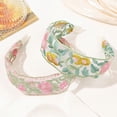 thumbnail image 5 of ievspot 1 Pcs  Mesh Yarn Wide Headband ,Retro Embroidery Flower Pattern Hair Hoop Soft Elastic Headband Hair Accessory, 5 of 8